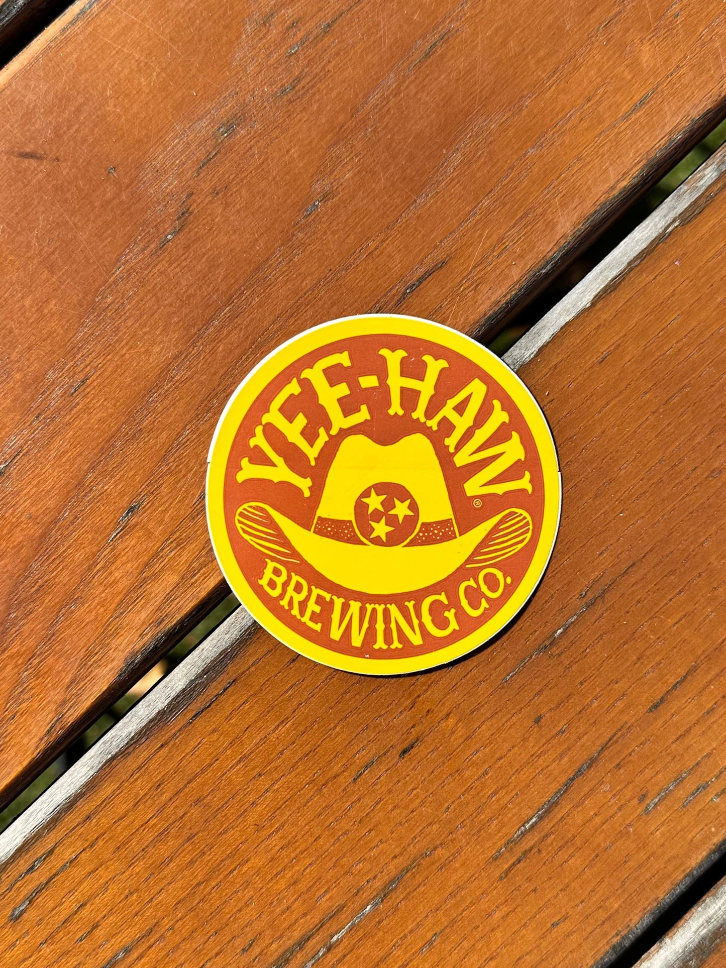 Yee-Haw Tri Star Cowboy Hat Sticker