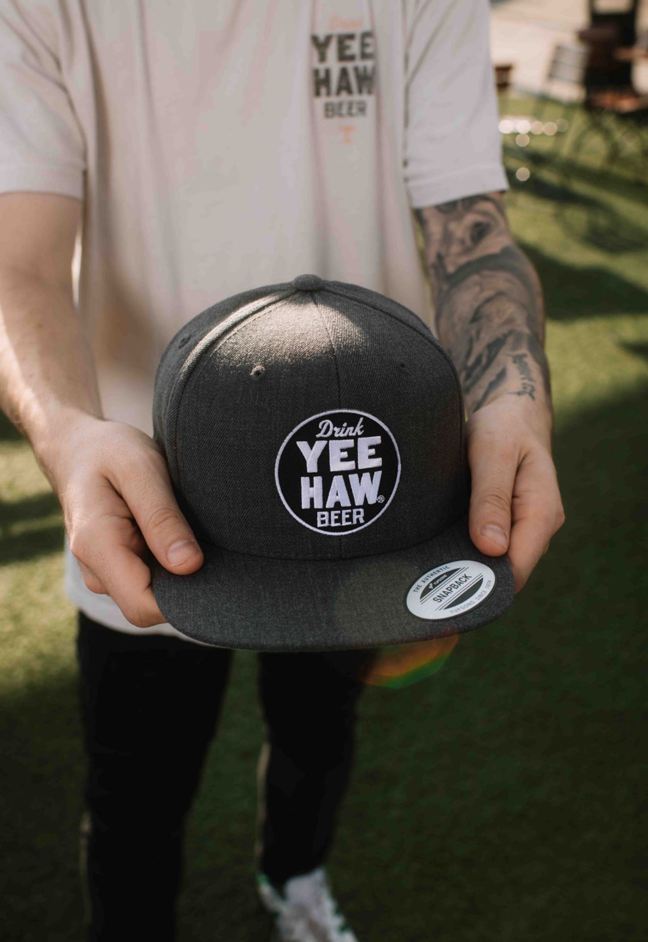 Flat Bill Circle Logo Hat