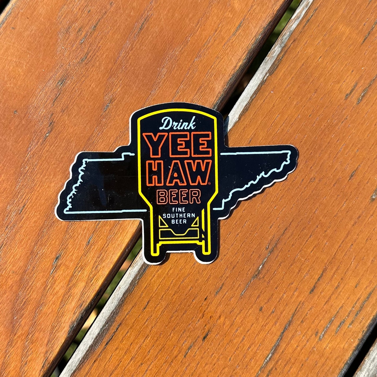 Neon Yee-Haw Silo Tennessee Sticker