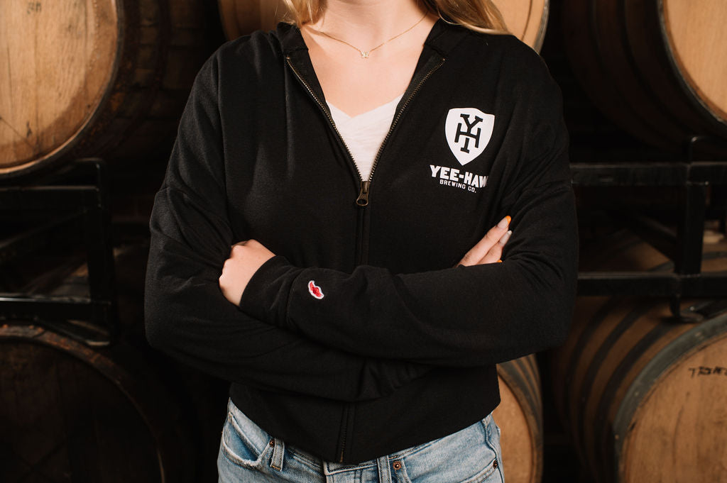 Cropped Zip-Up Hoodie