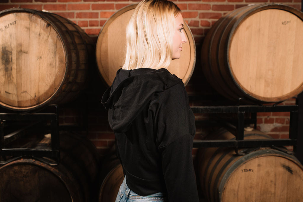 Cropped Zip-Up Hoodie
