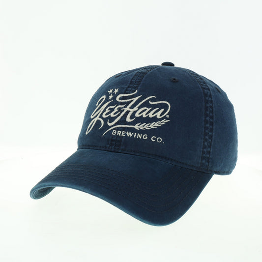 Yee-Haw Terra Twill Script Logo Hat – Navy Blue