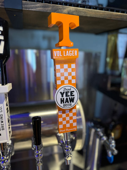 Yee-Haw Vol Lager Tap Handle