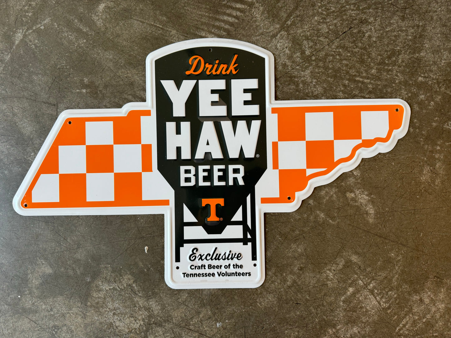 Yee-Haw University of Tennessee Metal Sign