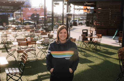 Rainbow Striped Hoodie