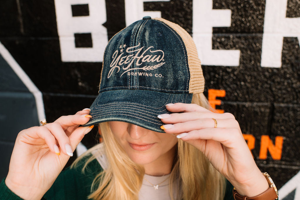 Denim Script Logo Hat