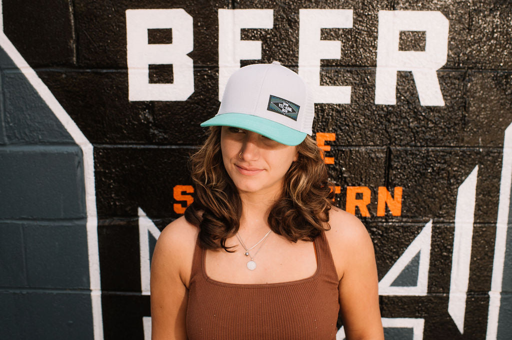 Teal Brim Mesh Hat